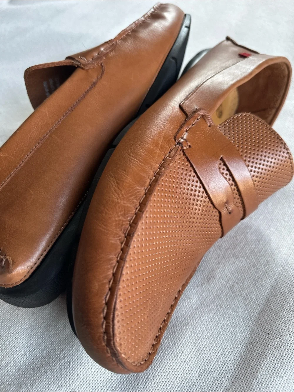 Marc Joseph NY Greenwich Perforated Brown Leather Driver Loafers | 10.5 NWOB